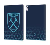 Head Case Designs Officially Licensed West Ham United FC Third 2023/24 Crest Kit Leather Wallet Case Compatible With Apple iPad Air 13 2024/2025