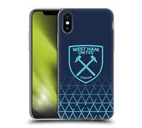 Head Case Designs Officially Licensed West Ham United FC Third 2023/24 Crest Kit Soft Gel Case [Military Grade Protection] Compatible With Apple iPhone X/iPhone XS