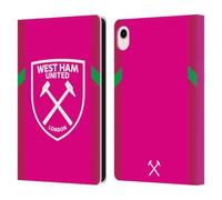 Head Case Designs Officially Licensed West Ham United FC Third Goalkeeper 2023/24 Crest Kit Leather Wallet Case Compatible With Apple iPad mini (2021/2024)