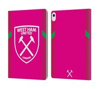 Head Case Designs Officially Licensed West Ham United FC Third Goalkeeper 2023/24 Crest Kit Leather Wallet Case Compatible With Apple iPad Air 13 2024/2025