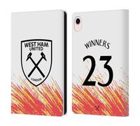 Head Case Designs Officially Licensed West Ham United FC Third Kit 2023 Winners Leather Wallet Case Compatible With Apple iPad mini (2021/2024)