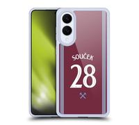 Head Case Designs Officially Licensed West Ham United FC Tomá? Sou?ek 2025/26 Players Home Kit Gel Case [Military Grade Protection] Compatible With Samsung Galaxy S25 Edge