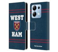 Head Case Designs Officially Licensed West Ham United FC Typography Crest Graphics Leather Book Wallet Case Cover Compatible With Xiaomi Redmi Note 13/13 Pro 5G