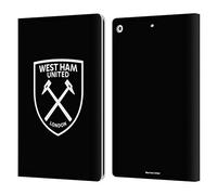 Head Case Designs Officially Licensed West Ham United FC White Logo Crest Leather Wallet Case Compatible With Apple iPad 10.2 2019/2020/2021