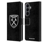 Head Case Designs Officially Licensed West Ham United FC White Logo Crest Leather Wallet Case Compatible With Samsung Galaxy S26 Plus