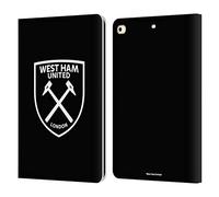 Head Case Designs Officially Licensed West Ham United FC White Logo Crest Leather Wallet Case Compatible With Apple iPad 9.7 2017 / iPad 9.7 2018