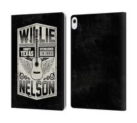 Head Case Designs Officially Licensed Willie Nelson Flying Guitar Grunge Leather Wallet Case Compatible With Apple iPad Air 13 2024/2025