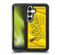 Head Case Designs Officially Licensed Willy Wonka and the Chocolate Factory Golden Ticket Graphics Ultra-Armoured Shockproof Case [Military Grade Protection] Compatible With Samsung Galaxy S24 5G