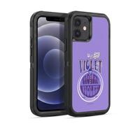 Head Case Designs Officially Licensed Willy Wonka and the Chocolate Factory Violet Beauregarde Graphics Ultra-Armoured Shockproof Case [Military Grade] Compatible With Apple iPhone 12 / iPhone 12 Pro