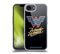 Head Case Designs Officially Licensed Wonder Woman 1984 Neon Logo Art Gel Case [Military Grade Protection] Compatible with Apple iPhone 16e and Compatible with MagSafe