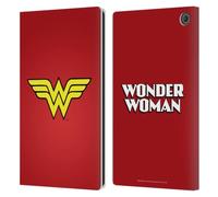 Head Case Designs Officially Licensed Wonder Woman DC Comics Classic Logos Leather Wallet Case Compatible With Amazon Fire Max 11 2023