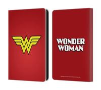 Head Case Designs Officially Licensed Wonder Woman DC Comics Classic Logos Leather Wallet Case Compatible With Amazon Kindle 11th Gen (2024)