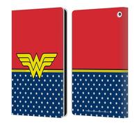 Head Case Designs Officially Licensed Wonder Woman DC Comics Costume Logos Leather Wallet Case Compatible With Fire HD 8/Fire HD 8 Plus 2020