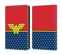 Head Case Designs Officially Licensed Wonder Woman DC Comics Costume Logos Leather Wallet Case Compatible With Kindle Paperwhite 5 (2021)