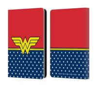 Head Case Designs Officially Licensed Wonder Woman DC Comics Costume Logos Leather Wallet Case Compatible With Amazon Kindle 11th Gen 6in 2022