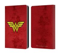 Head Case Designs Officially Licensed Wonder Woman DC Comics Distressed Logos Leather Wallet Case Compatible With Amazon Kindle 11th Gen 6in 2022
