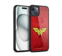 Head Case Designs Officially Licensed Wonder Woman DC Comics Distressed Look Logos Gel Armour Case [Military Grade Protection] Compatible With Apple iPhone 15 Plus
