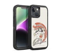 Head Case Designs Officially Licensed Wonder Woman DC Comics Distressed Look Vintage Art Ultra-Armoured Shockproof Case [Military Grade Protection] Compatible With Apple iPhone 14