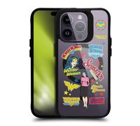 Head Case Designs Officially Licensed Wonder Woman DC Comics Icons Logos and Comics Black Shockproof Bumper Case [Military Grade Protection] Compatible with iPhone 14 Pro and Compatible with MagSafe
