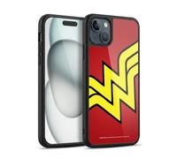 Head Case Designs Officially Licensed Wonder Woman DC Comics Oversized Logos Gel Armour Case [Military Grade Protection] Compatible With Apple iPhone 15 Plus