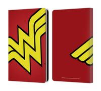 Head Case Designs Officially Licensed Wonder Woman DC Comics Oversized Logos Leather Wallet Case Compatible With Amazon Kindle Paperwhite 6