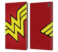 Head Case Designs Officially Licensed Wonder Woman DC Comics Oversized Logos Leather Wallet Case Compatible With Amazon Fire Max 11 2023