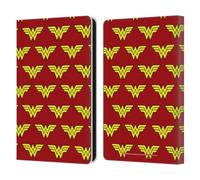 Head Case Designs Officially Licensed Wonder Woman DC Comics Pattern Logos Leather Wallet Case Compatible With Amazon Kindle Paperwhite 6