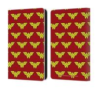 Head Case Designs Officially Licensed Wonder Woman DC Comics Pattern Logos Leather Wallet Case Compatible With Amazon Kindle 11th Gen 6in 2022