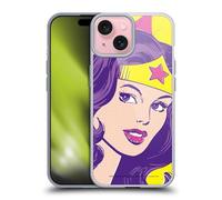 Head Case Designs Officially Licensed Wonder Woman DC Comics Pop Art Vintage Art Gel Case [Military Grade Protection] Compatible with Apple iPhone 15 and Compatible with MagSafe