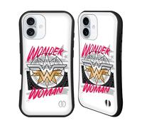 Head Case Designs Officially Licensed Wonder Woman DC Comics Shield Graphic Arts Hybrid Case Compatible With Apple iPhone 16 Plus