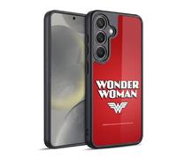 Head Case Designs Officially Licensed Wonder Woman DC Comics Text Logos Gel Armour Case [Military Grade Protection] Compatible With Samsung Galaxy S24 5G