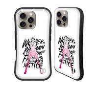 Head Case Designs Officially Licensed Wonder Woman DC Comics Typography Graphic Arts Hybrid Case Compatible With Apple iPhone 16 Pro