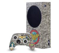 Head Case Designs Officially Licensed Wonder Woman DC Comics Vintage Collage Comic Book Cover Game Console Wrap and Game Controller Skin Bundle Compatible With Xbox Series S