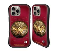 Head Case Designs Officially Licensed Wonder Woman Movie Shield And Arrows Logos Hybrid Case Compatible With Apple iPhone 16 Pro Max