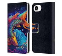 Head Case Designs Officially Licensed Wumples Clouded Koi Fish Cosmic Animals Leather Wallet Case Compatible With Apple iPhone 16e