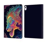 Head Case Designs Officially Licensed Wumples Clouded Lion Cosmic Animals Leather Wallet Case Compatible With Apple iPad Air 13 2024/2025