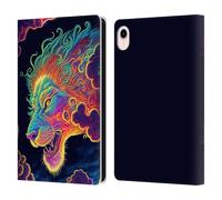 Head Case Designs Officially Licensed Wumples Clouded Lion Cosmic Animals Leather Wallet Case Compatible With Apple iPad mini (2021/2024)