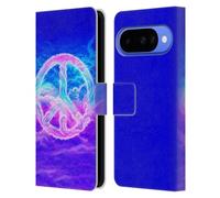 Head Case Designs Officially Licensed Wumples Clouded Peace Symbol Cosmic Arts Leather Wallet Case Compatible With Google Pixel 10