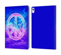 Head Case Designs Officially Licensed Wumples Clouded Peace Symbol Cosmic Arts Leather Wallet Case Compatible With Apple iPad Air 13 2024/2025