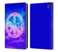 Head Case Designs Officially Licensed Wumples Clouded Peace Symbol Cosmic Arts Leather Wallet Case Compatible With Amazon Fire 7 2022