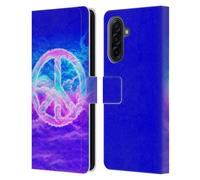Head Case Designs Officially Licensed Wumples Clouded Peace Symbol Cosmic Arts Leather Wallet Case Compatible With Samsung Galaxy A17 4G / 5G