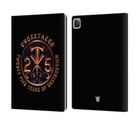 Head Case Designs Officially Licensed WWE 25 Years Destruction Undertaker Leather Wallet Case Compatible With Apple iPad Pro 13 M4 2024