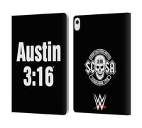 Head Case Designs Officially Licensed WWE 3:16 Stone Cold Steve Austin Leather Wallet Case Compatible With Apple iPad Air 13 2024/2025