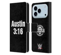 Head Case Designs Officially Licensed WWE 3:16 Stone Cold Steve Austin Leather Wallet Case Compatible With Apple iPhone 17 Pro