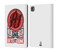 Head Case Designs Officially Licensed WWE AJ Styles Gets It Done 2017/18 Superstars 3 Leather Wallet Case Compatible With Apple iPad Pro 11 M4 2024