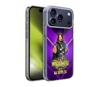 Head Case Designs Officially Licensed WWE AJ Styles Wrestlemania 34 Superstars Gel Case [Military Grade Protection] Compatible With Apple iPhone 17 Pro Max
