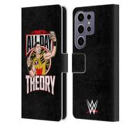 Head Case Designs Officially Licensed WWE All Day Theory Austin Theory Leather Wallet Case Compatible with Samsung Galaxy S25 Ultra