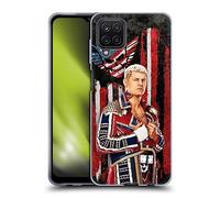 Head Case Designs Officially Licensed WWE American Nightmare Flag Cody Rhodes Gel Case [Military Grade Protection] Compatible With Samsung Galaxy A12 (2020)