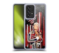 Head Case Designs Officially Licensed WWE American Nightmare Flag Cody Rhodes Gel Case [Military Grade Protection] Compatible With Samsung Galaxy A53 5G (2022)