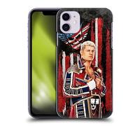 Head Case Designs Officially Licensed WWE American Nightmare Flag Cody Rhodes Hard Back Case Compatible With Apple iPhone 11